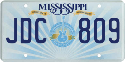 MS license plate JDC809