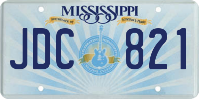 MS license plate JDC821