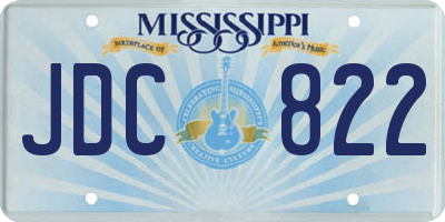 MS license plate JDC822