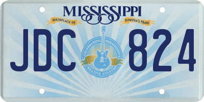 MS license plate JDC824