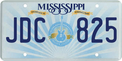 MS license plate JDC825