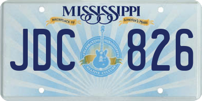 MS license plate JDC826