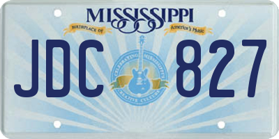 MS license plate JDC827