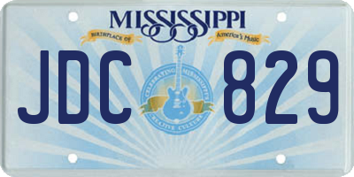 MS license plate JDC829