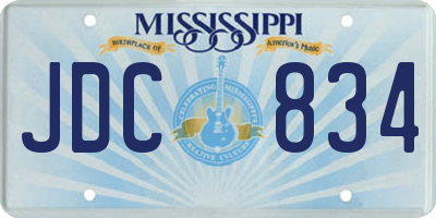 MS license plate JDC834