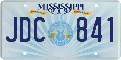 MS license plate JDC841