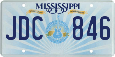 MS license plate JDC846