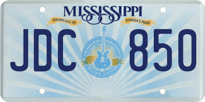 MS license plate JDC850