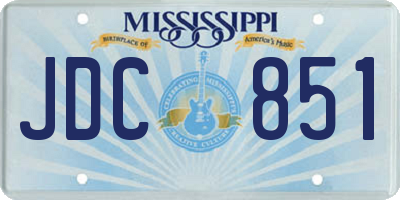 MS license plate JDC851