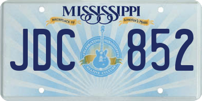 MS license plate JDC852
