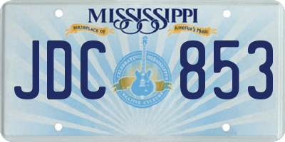 MS license plate JDC853