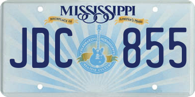 MS license plate JDC855