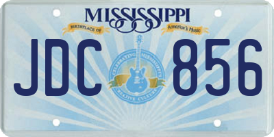 MS license plate JDC856