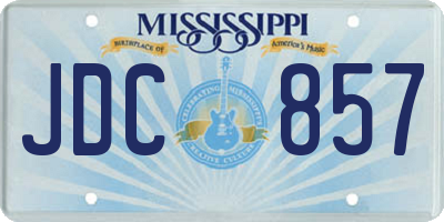 MS license plate JDC857