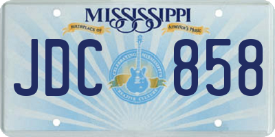 MS license plate JDC858