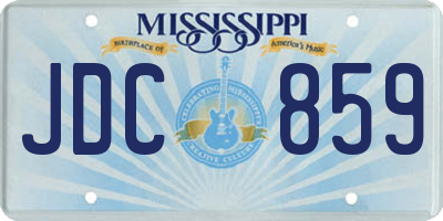 MS license plate JDC859