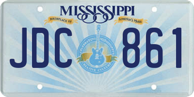 MS license plate JDC861