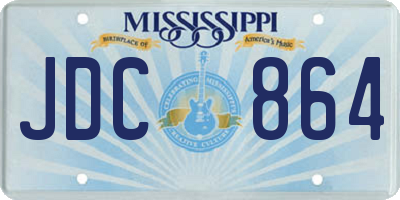 MS license plate JDC864