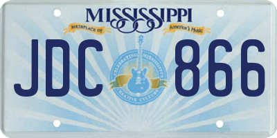 MS license plate JDC866