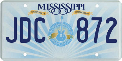 MS license plate JDC872