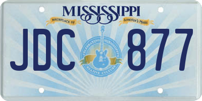 MS license plate JDC877