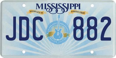 MS license plate JDC882