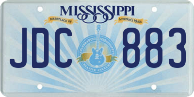 MS license plate JDC883