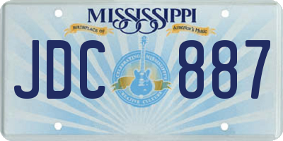 MS license plate JDC887