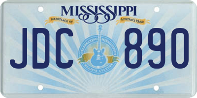 MS license plate JDC890