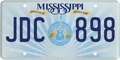 MS license plate JDC898