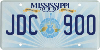 MS license plate JDC900
