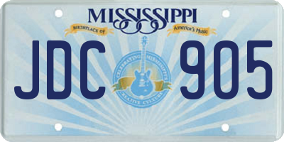 MS license plate JDC905