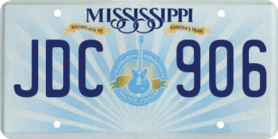 MS license plate JDC906