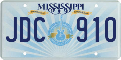 MS license plate JDC910