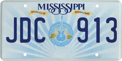 MS license plate JDC913