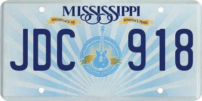 MS license plate JDC918
