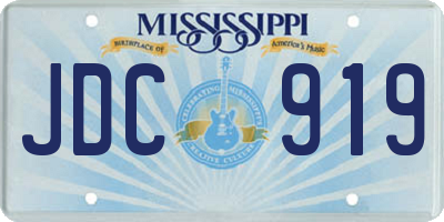 MS license plate JDC919