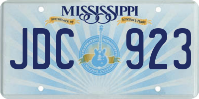 MS license plate JDC923