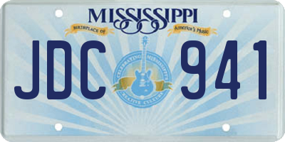 MS license plate JDC941