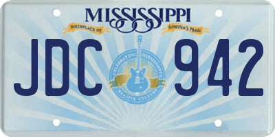 MS license plate JDC942
