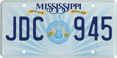 MS license plate JDC945