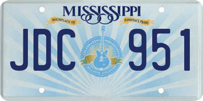MS license plate JDC951