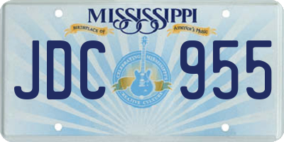 MS license plate JDC955