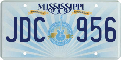MS license plate JDC956