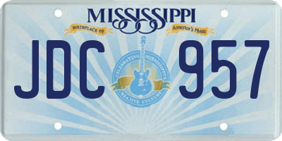 MS license plate JDC957