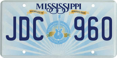 MS license plate JDC960