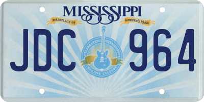 MS license plate JDC964