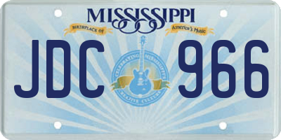 MS license plate JDC966