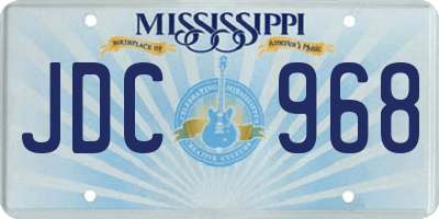MS license plate JDC968