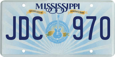 MS license plate JDC970